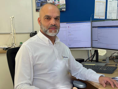 Yasar Nawaz at his desk