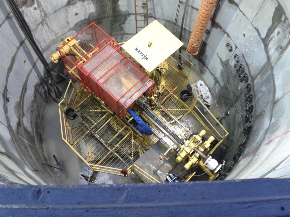 Grouting a Crossrail access shaft