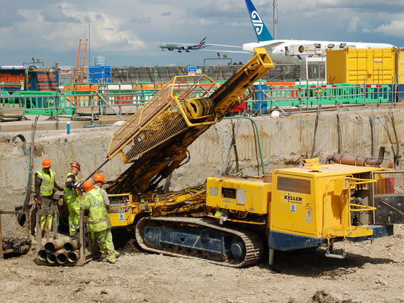 Ground anchors at Heathrow Airport