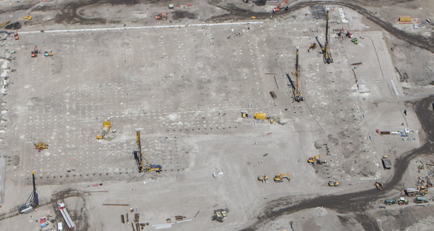 Driven cast insitu piles at Erith