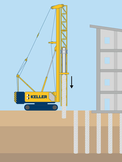 Driven precast piles technique image